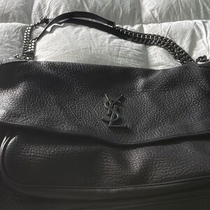 YSL Black Leather Shoulder Bag